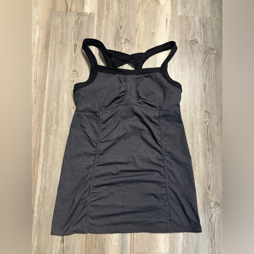 Athleta Medium Square Neck Crisscross back pit to pit 14, length 21